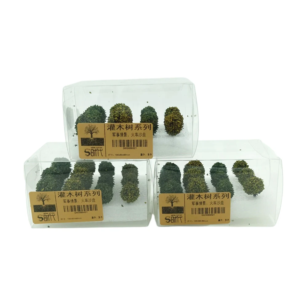 

12pcs Landscape Model Fairy Garden Doll House Accessories Miniatures DIY Craft Shrub Vegetation Sand Table Tree Resin Handmade