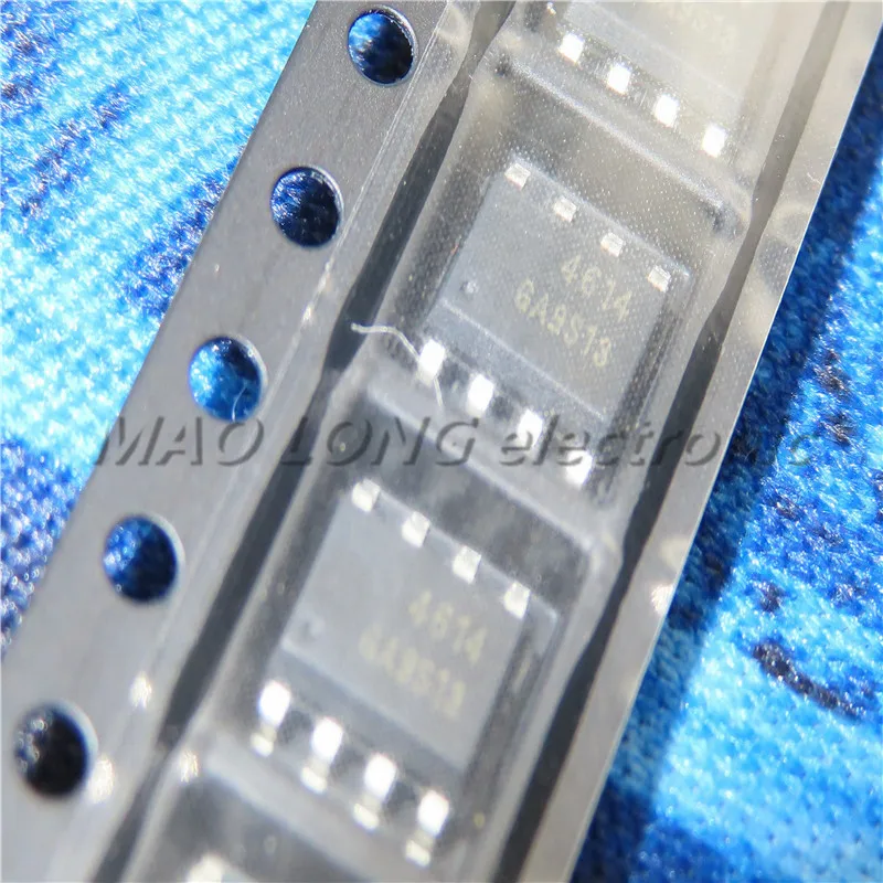10 шт./лот AO4614 SOP8 4614 AO4614B 4614B SMD SOP-8 в наличии MOS FET N + P channel 40В
