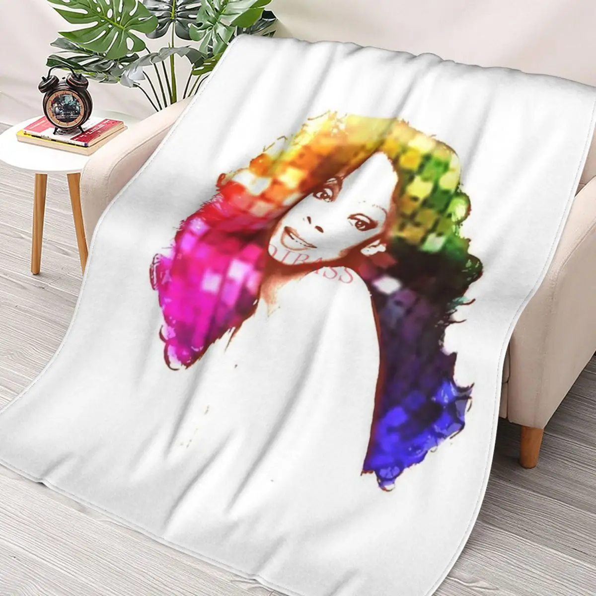 

Женское летнее фланелевое одеяло с 3D принтом радуги