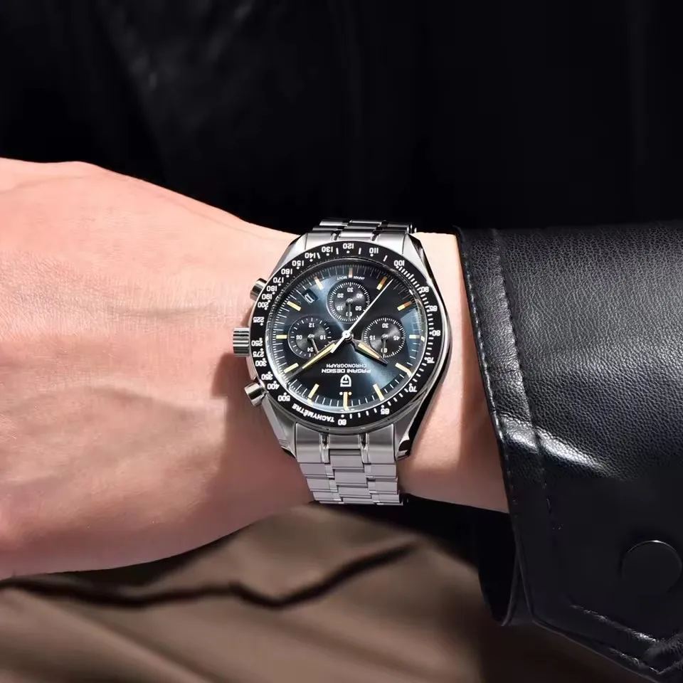Фото PAGANI DESIGN Новый автоматический хронограф с датой и скоростью Tribute to CK2998 Moon Watch AR Сапфировые наручные часы Роскошные кварцевые часы в стиле ретро №4