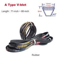 v belt black rubber a type a 71inch a 80inch industrial agricultural machinery automotive equipment v belt transmission belt