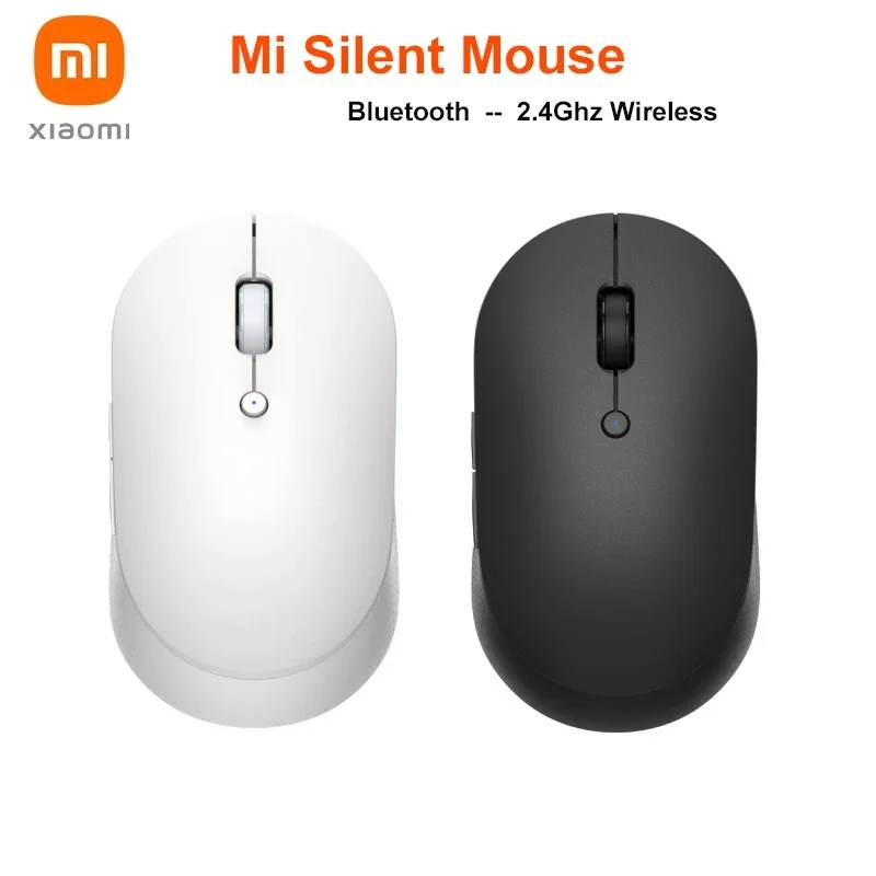 

Xiaomi Wireless Dual-Mode Mouse Silent Ergonomic Bluetooth / USB connection Side buttons 2.4ghz wifi receiver for Laptop