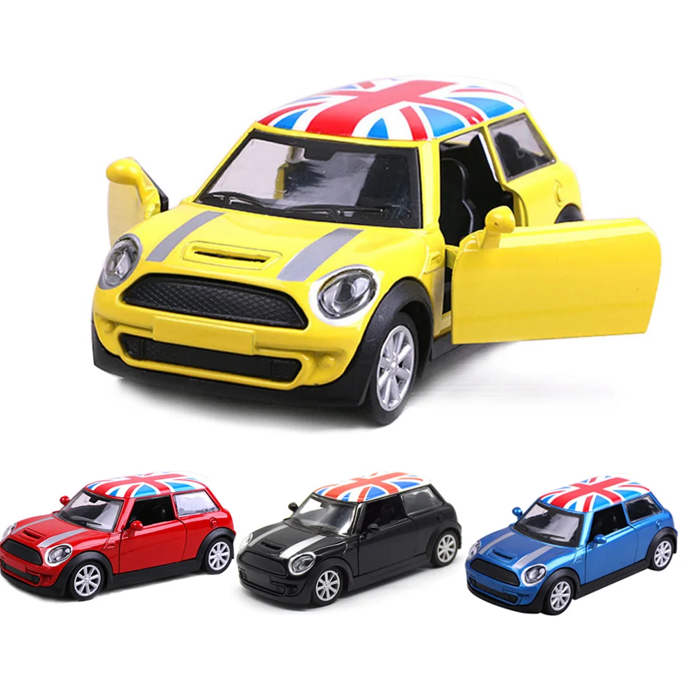 

For Children Gift 1:32 Car Model Decoration Ornaments Diecast Collectible For Mini Cooper Narrow Car Toy Ornament Souvenir Cute