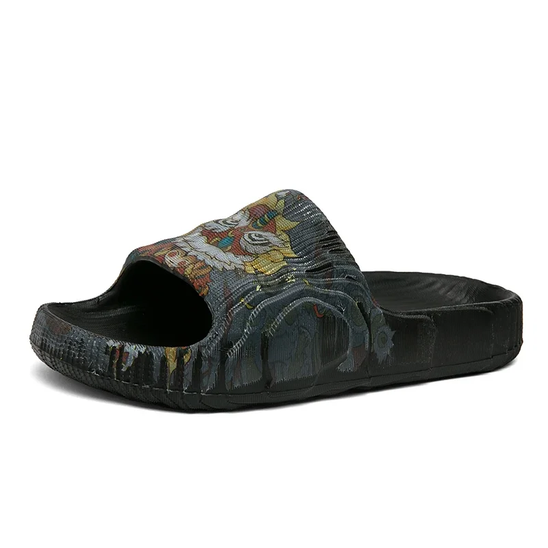 Мужские сандалии The Monster Nian дышащие пляжные шлепанцы с волнистыми углами легкие