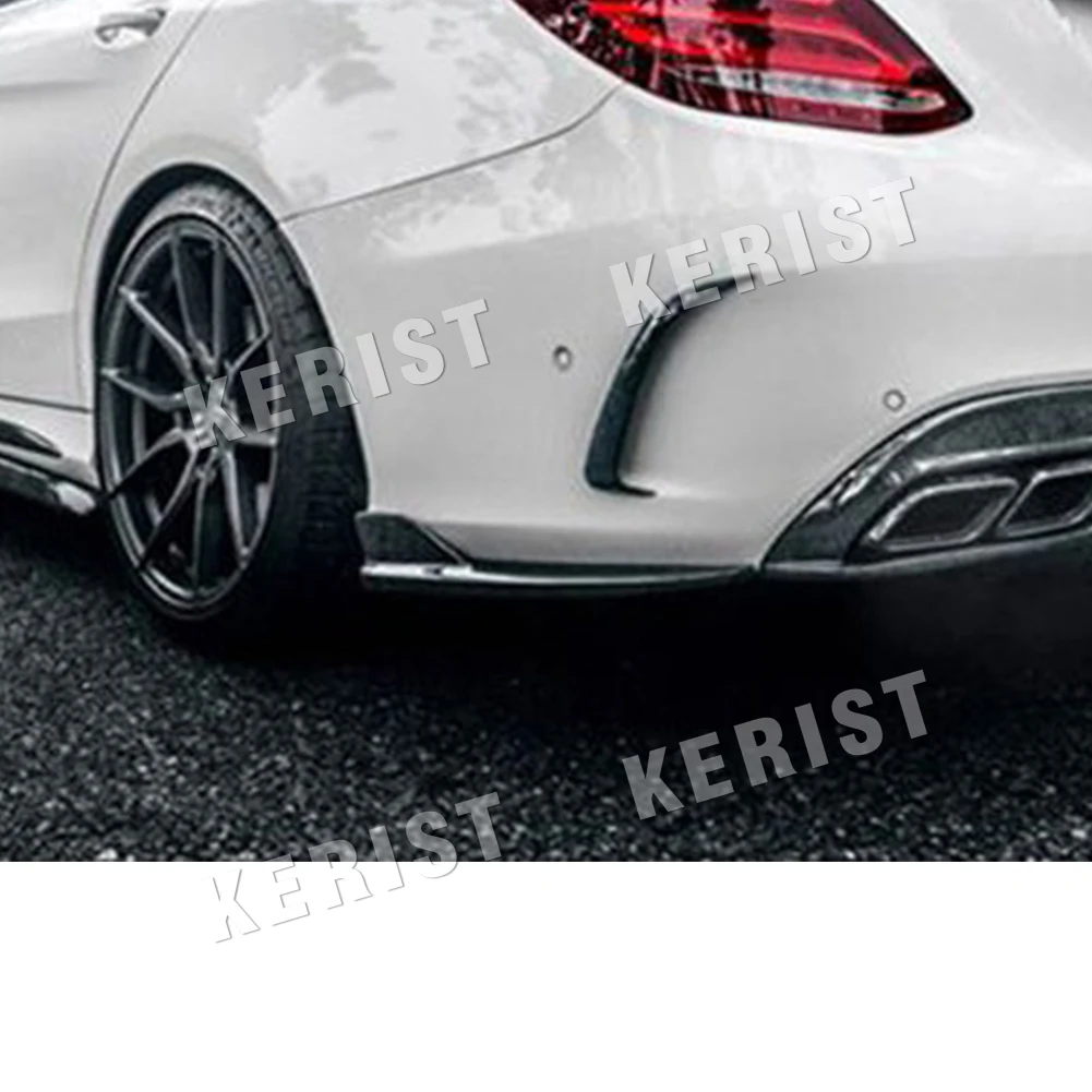 W205 AMG &amp C63 F Стиль автомобиля Стайлинг настоящие карбоновые задние плоские