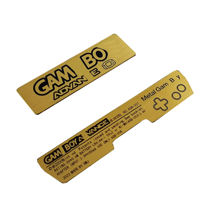 Запасная новая наклейка на заднюю панель для GBA металлическая задняя