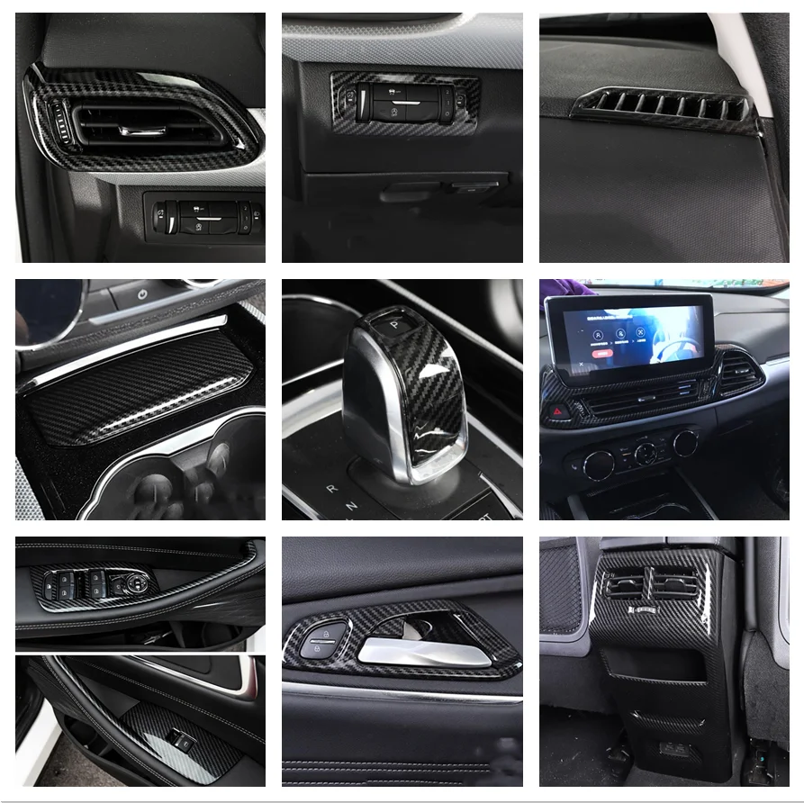 

For Chery Exeed TX TXL 2019 2020 Car Interior Head Light Lamp Steering Wheel Gear Shift Air AC Vent Cover Trim ABS Accessories