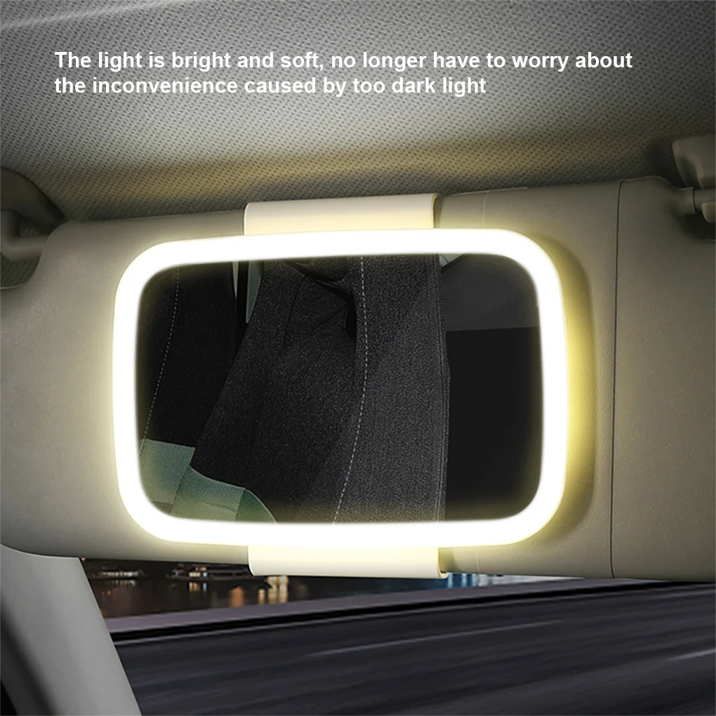 

Car Mirror Sun Visor Makeup Mirrors Clip-on Travel Interior Decoration Sun-Shading Accessories Women Cosmetics