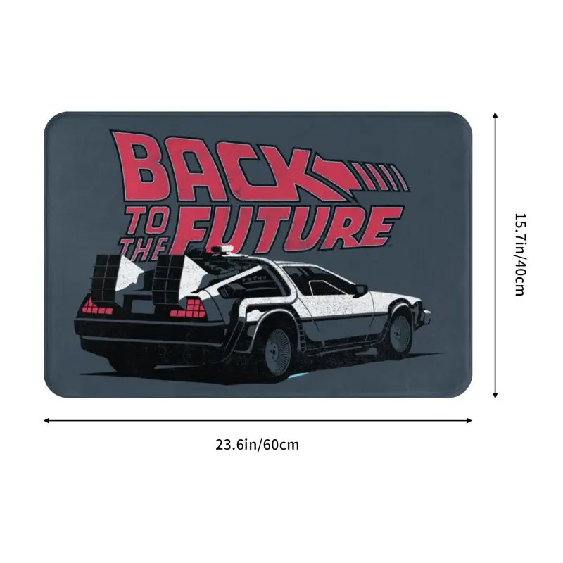 Винтажный Придверный коврик Назад в будущее нескользящий кухонный для ванной