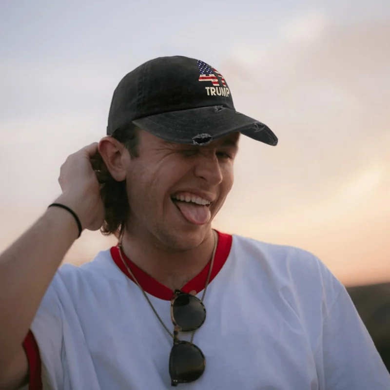 Женские шапки Trump 2024 45 47 потертые бейсболки винтажные для бега Allblack