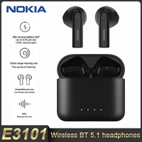 nokia e3101 wireless bluetooth 5 1 headphones stereo bass wireless earphones noise reduction waterproof hd call with microphone