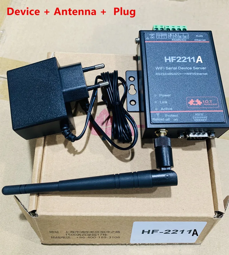 Сервер с последовательным устройством WiFi RS232/RS485/RS422 модуль преобразователя