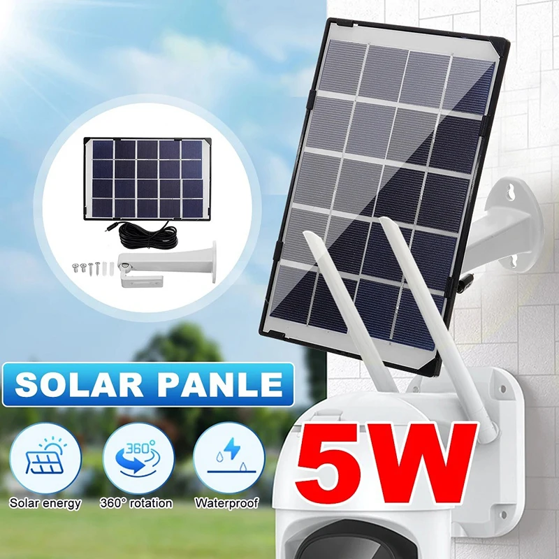 1200MA 5W Solar Panel Mini USB Outdoor Camera Security Courtyard Lamp Folding Solar Charging Panel Camping Accessories