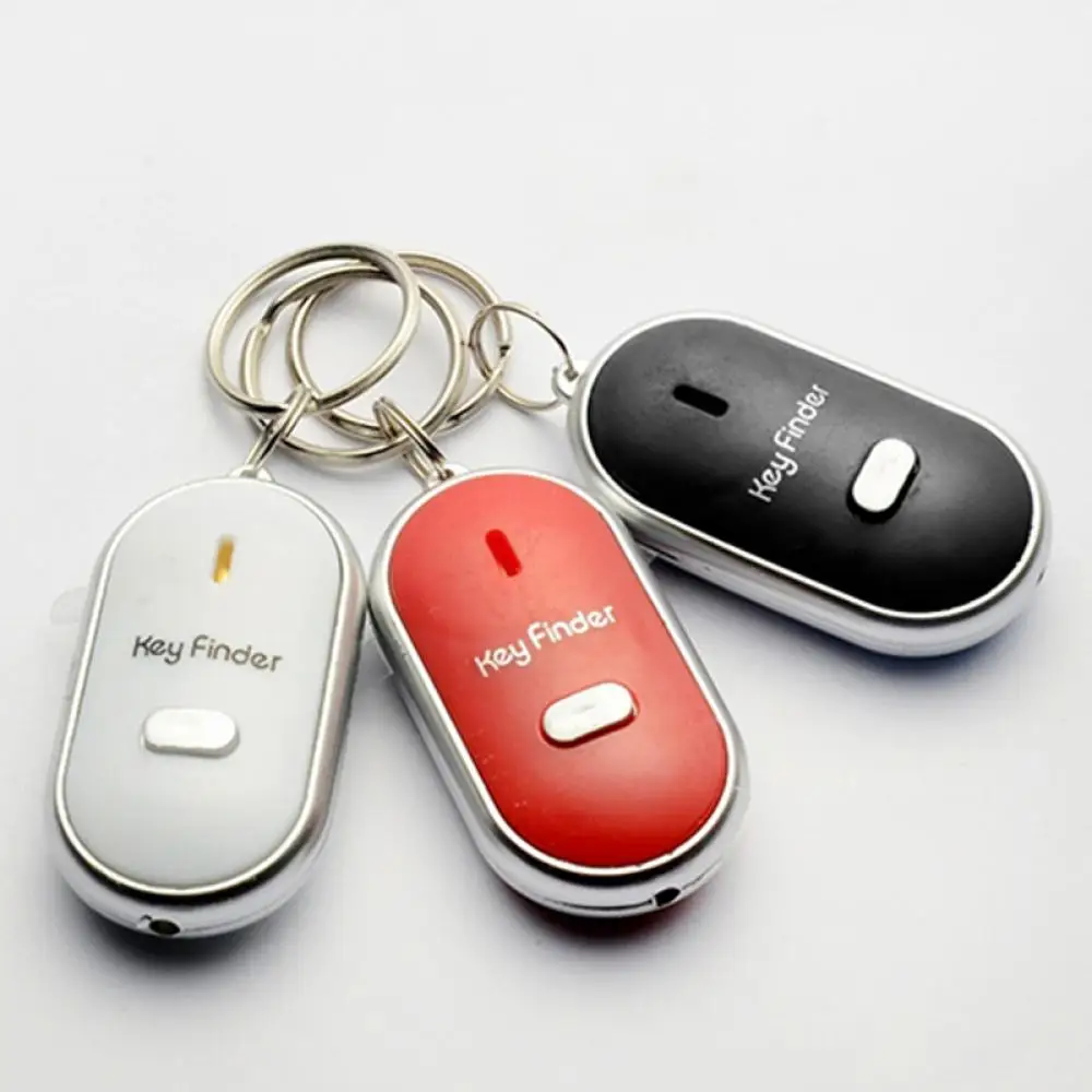 

Mini LED Whistle Key Finder Flashing Beeping Sound Control Remote Locator Keychain Tracker Anti Lost Keyfinder Alarm Keyring