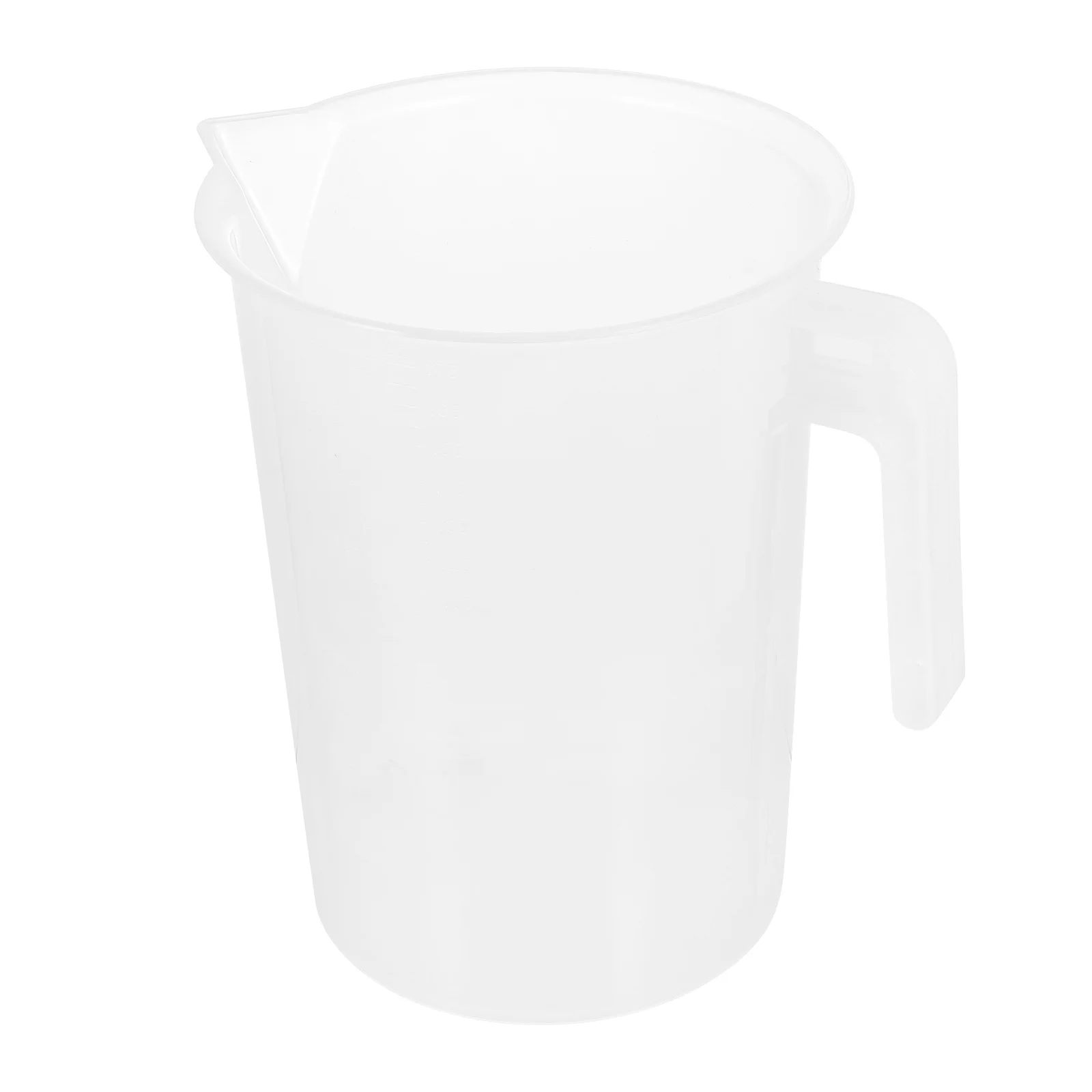 

Graduated Measuring Mixing Pitcher: Large Cylinder Graduated Measuring Container with Handle and Pour Spout Reusable Measuring