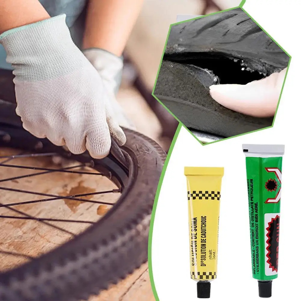 

1/3Pcs Tire Tyre Repairing Glue Car Motorcycle Bike Wheel Repairing Inner Tube Puncture Rubber Glue Tools Auto Accessories