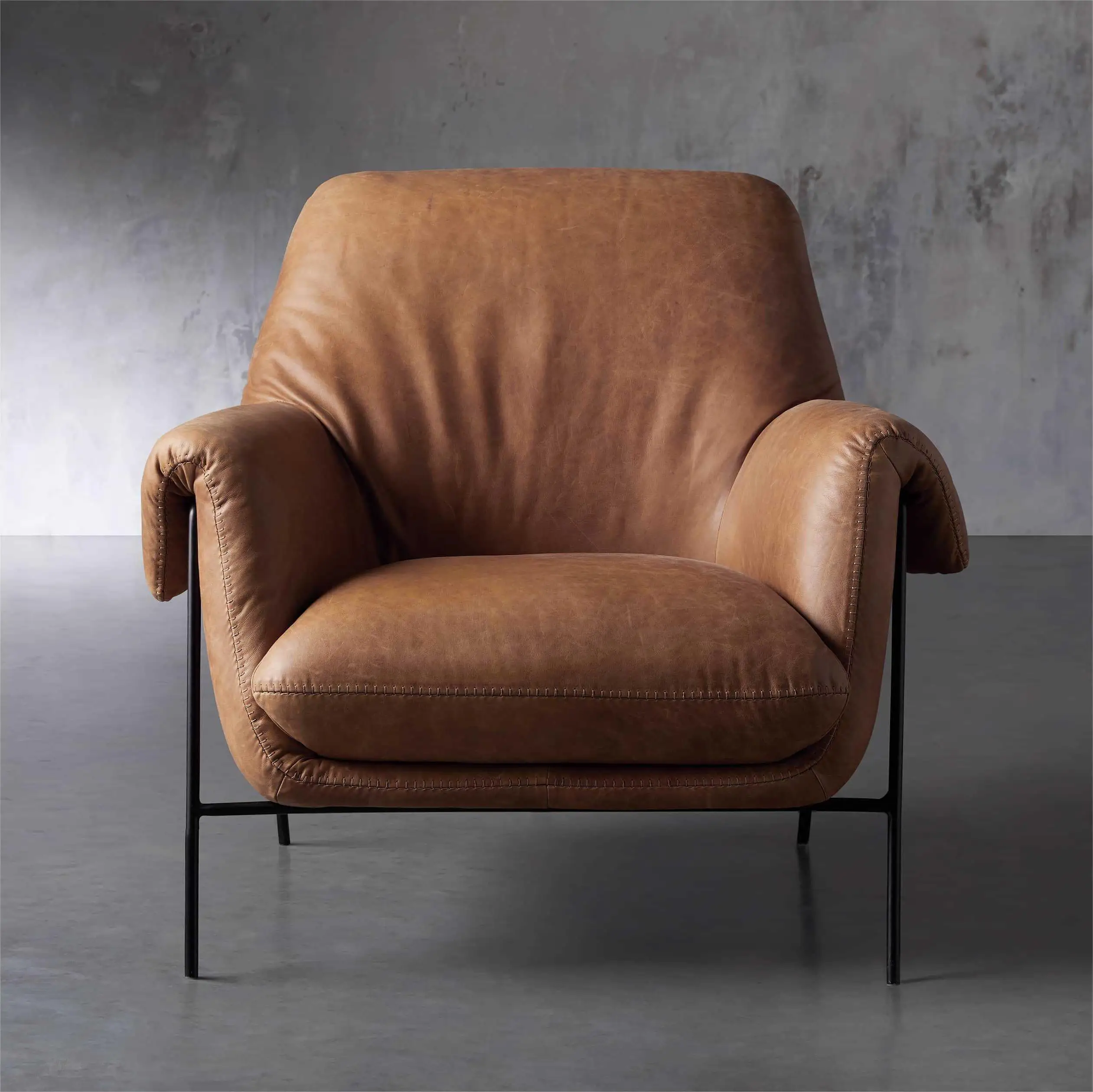 

Роскошное дизайнерское кресло для отдыха в стиле ретро, современное простое кожаное кресло под заказ, кресло для гостиной