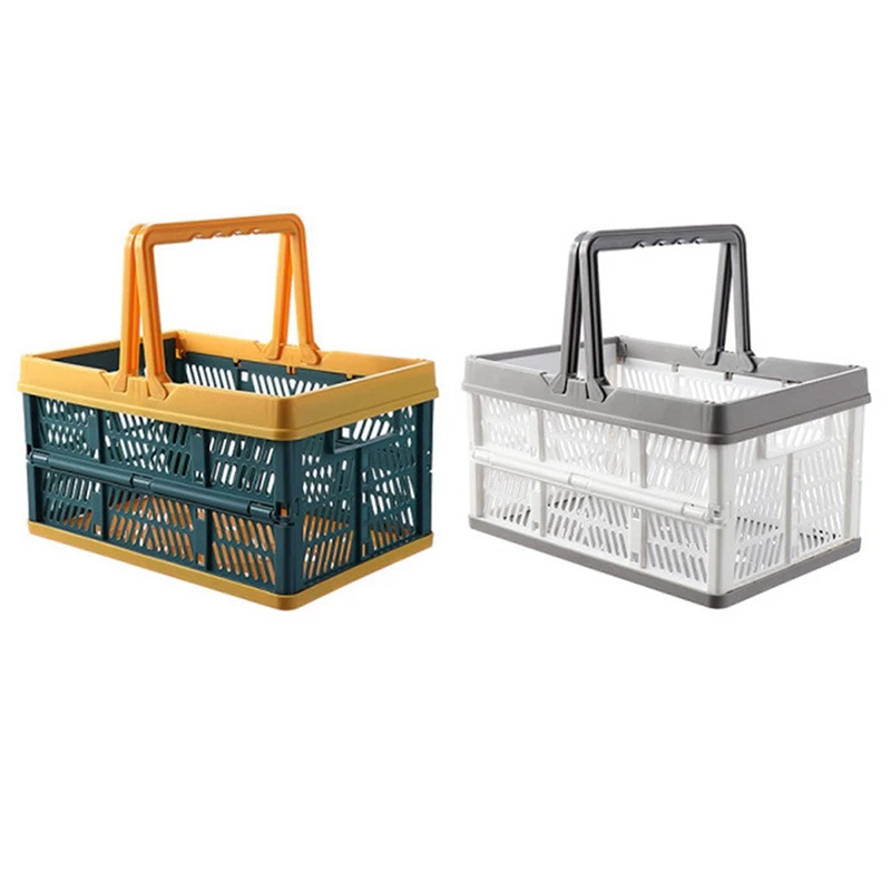 

Новые складные корзины для покупок, зеркальные контейнеры для хранения продуктов для багажника автомобиля, сада, кухни, ванной комнаты