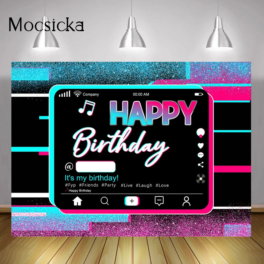 

Блестящий Фон для детского дня рождения в стиле хип-хоп Музыка торт на день рождения для взрослых Декор блестящие красочные точки для фотосъемки