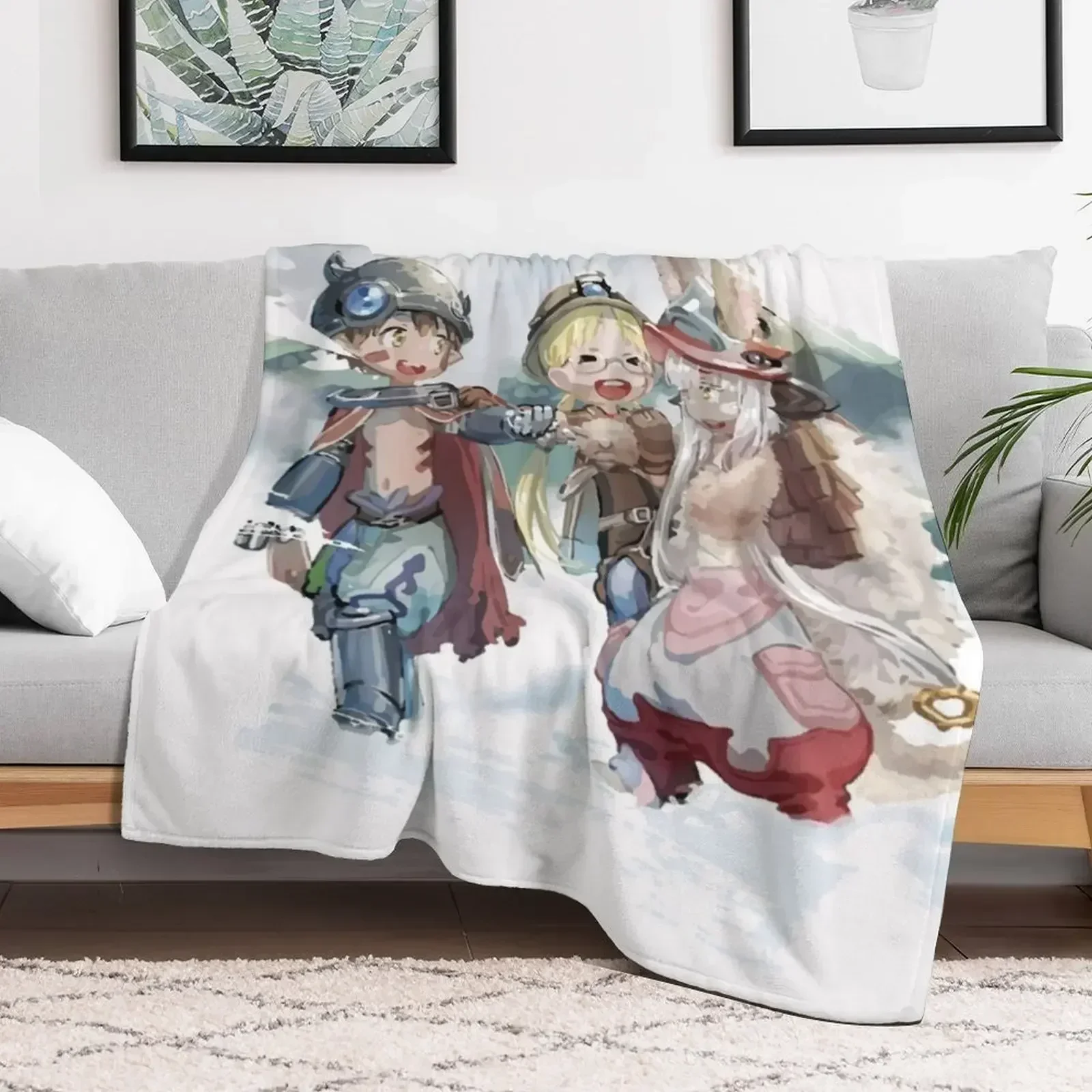 Сделано в бездне: Наначи Рег рико. Плед с принтом для дивана. Тонкие свободные