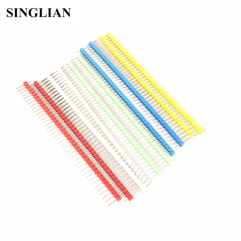 

10pcs/Lot Color Row Needle 2.54mm Spacing 1*40Pin Single Row Needle Single Straight Needle