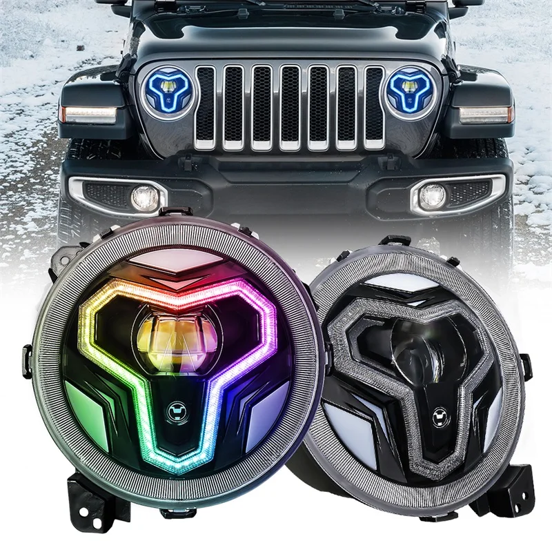 

Лампы для фар дневного света с Bluetooth, 9 дюймов, 12 В