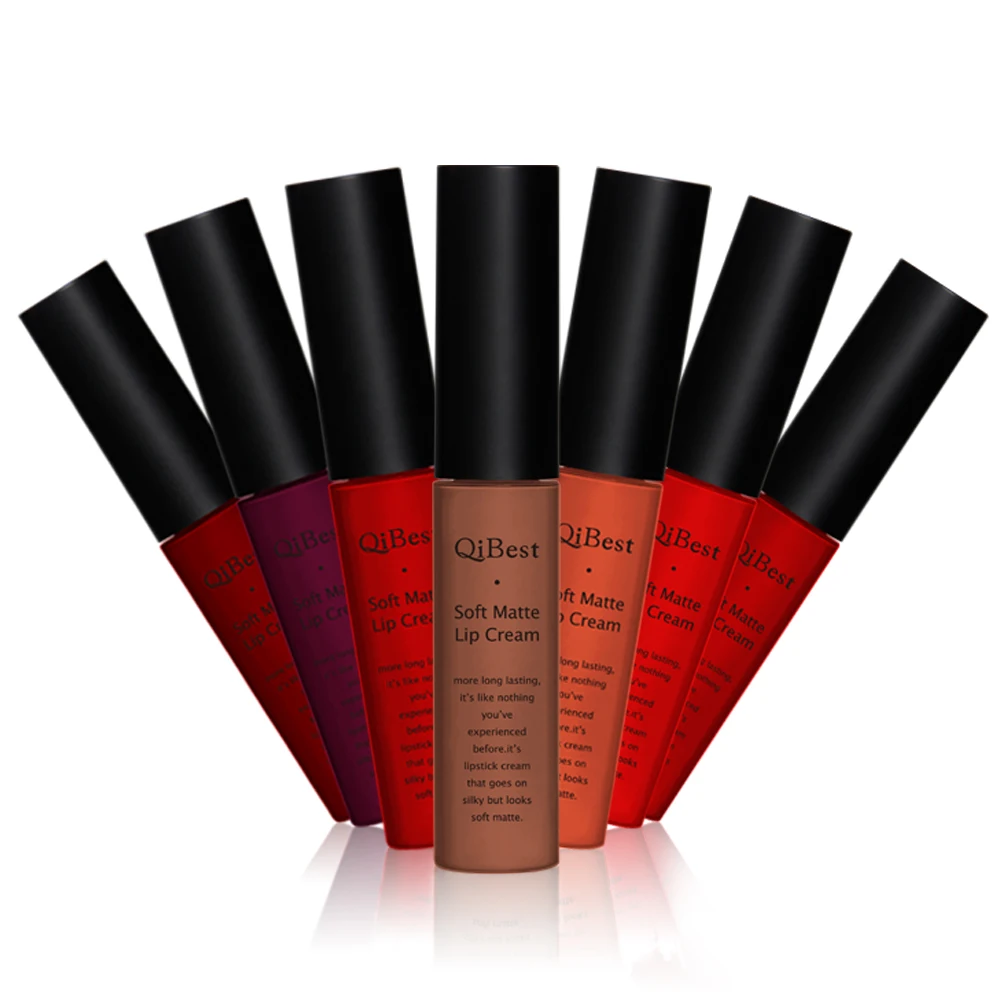New 34 Colors Waterproof Matte Nude Lipstick Lipkit Pigment Dark Red Black Long Lasting Lip Gloss Women Makeup Lipgloss Kit images - 6