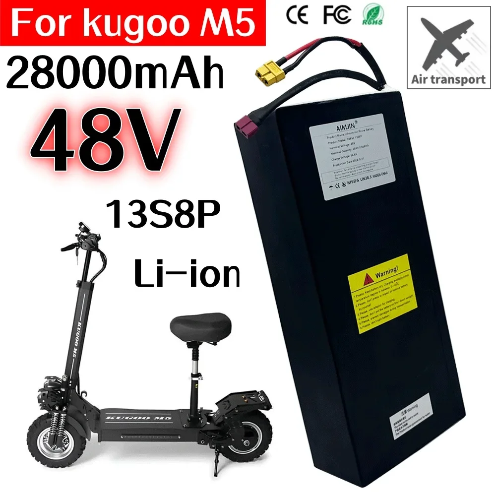 100% новый 13S8P 48 в 28 Ач для электрического скутера Kugoo M5 Kirin/велосипеда мощный мотор