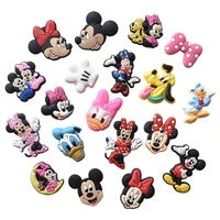 single sale wholesale mickey mouse shoe buckles sneakers accessories pvc cartoons decorations fit crocs clogs boys women gifts