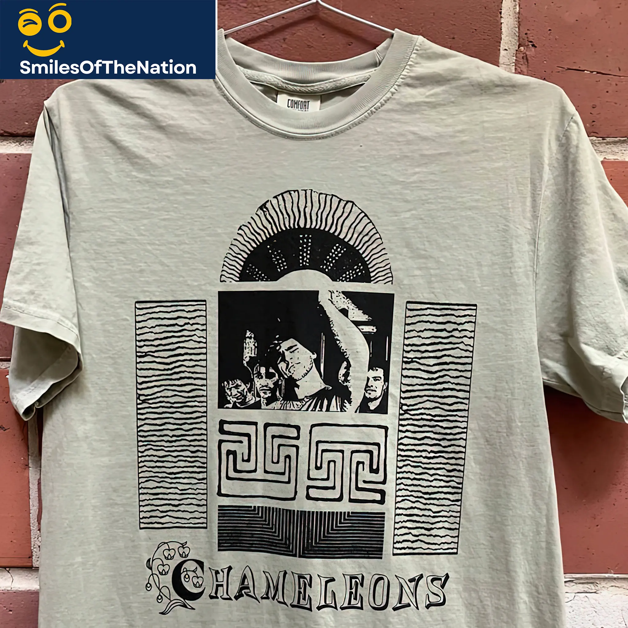 Винтажная рубашка-хамелеон, что означает в основном рубашка, рубашки группы, рок, альтернатива