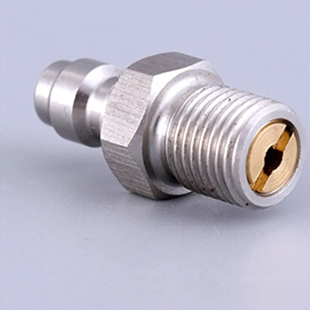 

8MM Way Valve Filled Pacifier Stainless Steel Quick Connector Male Way Valve M10 1/8NPT 1/8BSPP Thread Quick Connection