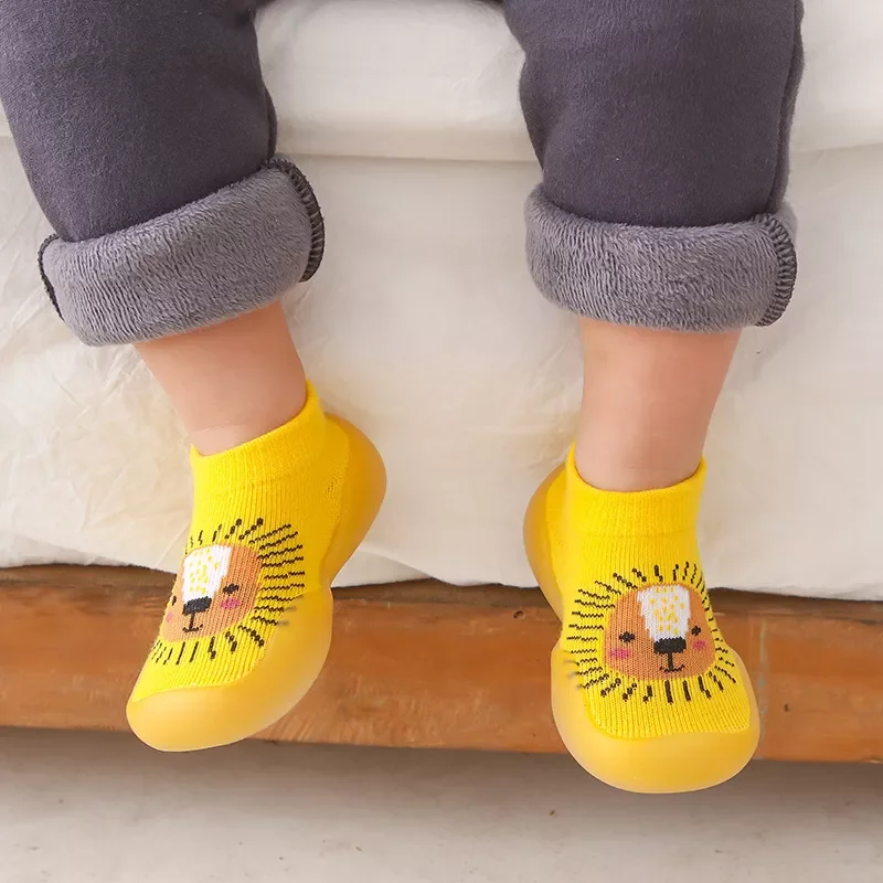 Baby Shoes First Shoes Toddler First Walkers Boy Soft Sole Rubber Outdoor Baby Shoes Cute Animal Baby Booties Anti-slip