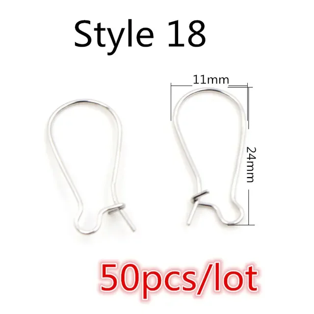 Fade) High Quality 316 Stainless Steel DIY Earring Findings Clasps Hooks Jewelry Making Accessories Earwire