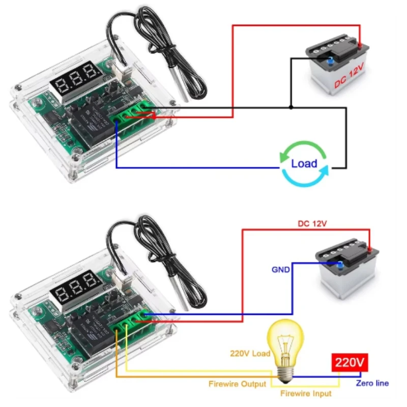 Модуль регулятора температуры 2 шт. с чехлом модуль цифрового термостата со