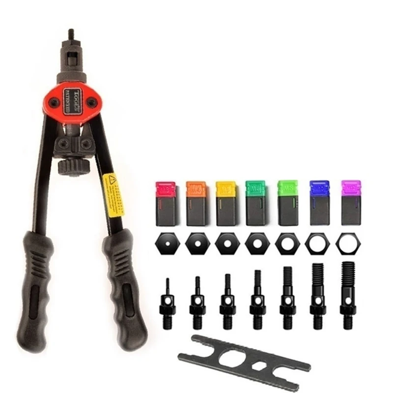 

HOT SALE 1Set M3-M12 Rivet Tool Fully Automatic Riveter Threaded Rivets Drilling Rivet Machine Tool Hand-Inserted Rivet Tool Set