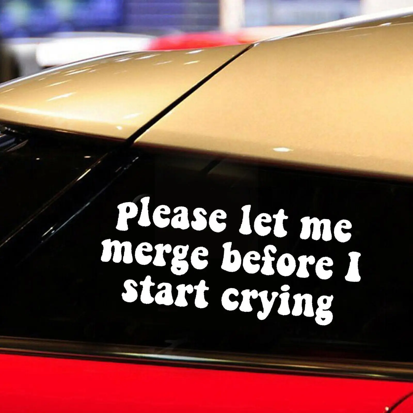 

«Пожалуйста, позвольте мне объединить перед тем, как начать плакать», Настенная Наклейка на автомобильное окно, бампер, грузовик, наклейка, буквы на лобовое стекло, автомобильное искусство, ноутбук Vi X1D2