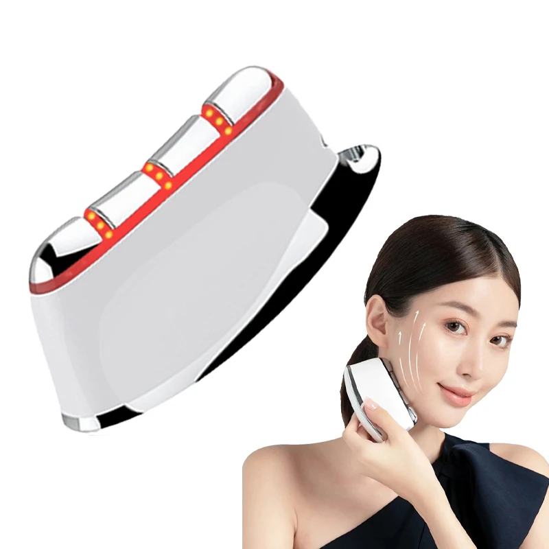 

Red Light Skin Rejuvenation Firming Micro-current Beauty Instrument Vibration Massage Lift Neck Face Body Scraping Portable Mini