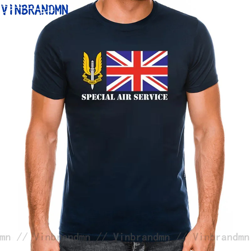 Футболка SAS мужская с символами спецназа винтажная тенниска флагом
