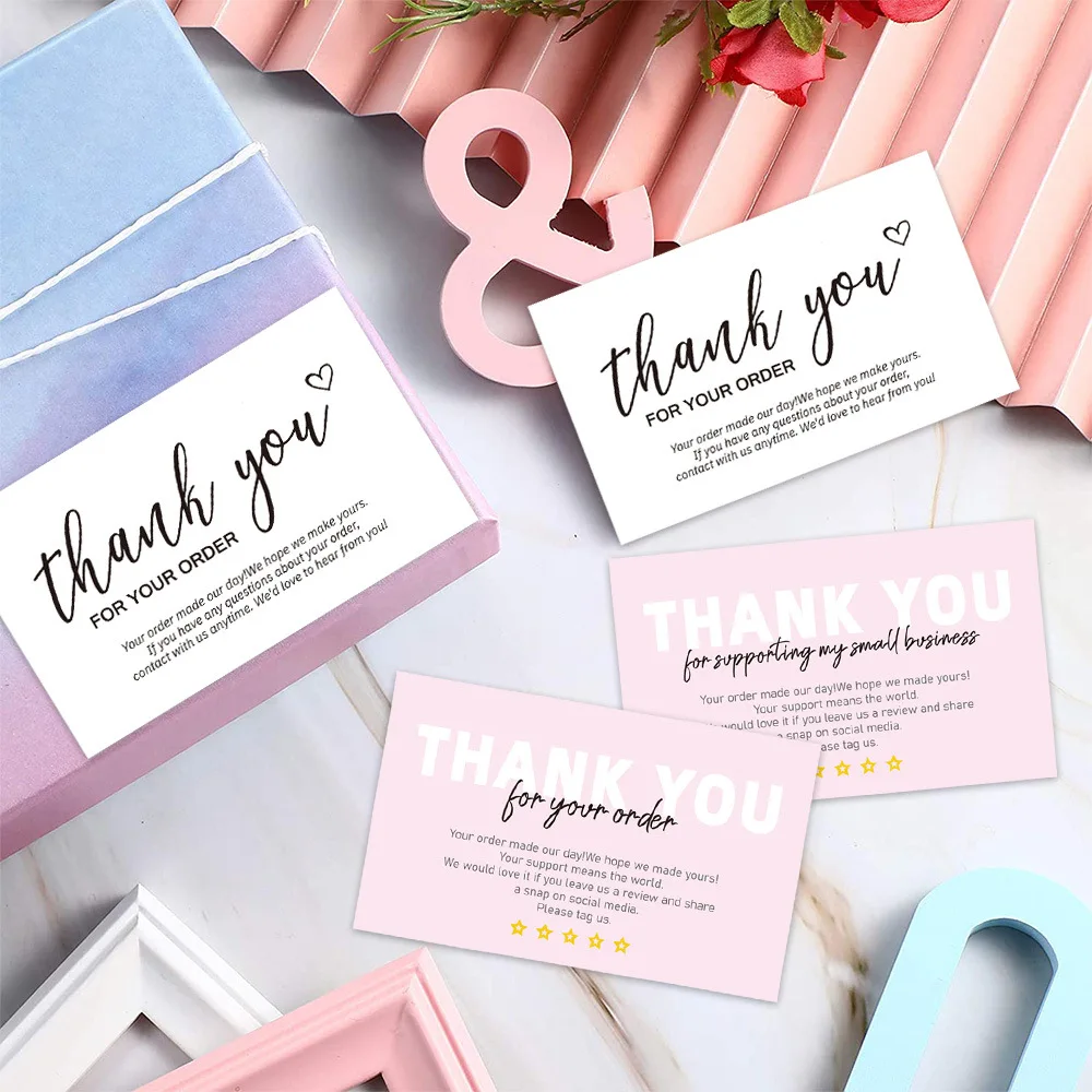 

Спасибо, открытки розового цвета за поддержку моего малого бизнеса, прямоугольная, 10-50 шт., спасибо, этикетка для розничной торговли