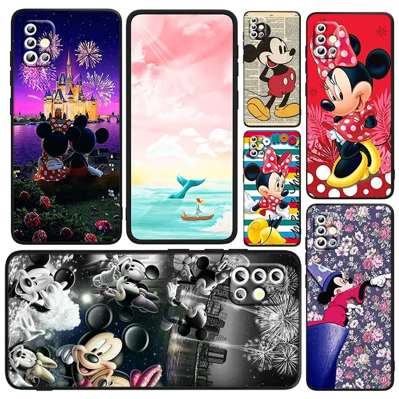

Disney Minnie Mickey Mouse Phone Case For Samsung A73 A72 A71 A53 A52 A51 A42 A33 A32 A23 A22 A21S A13 A04 A03 5G Black FUnda