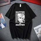 Мужская и женская дизайнерская футболка Hunter X Hunter, футболка для косплея с изображением гона и фрикса, новая аниме футболка Kurapika, модные футболки Killua Zoldyck