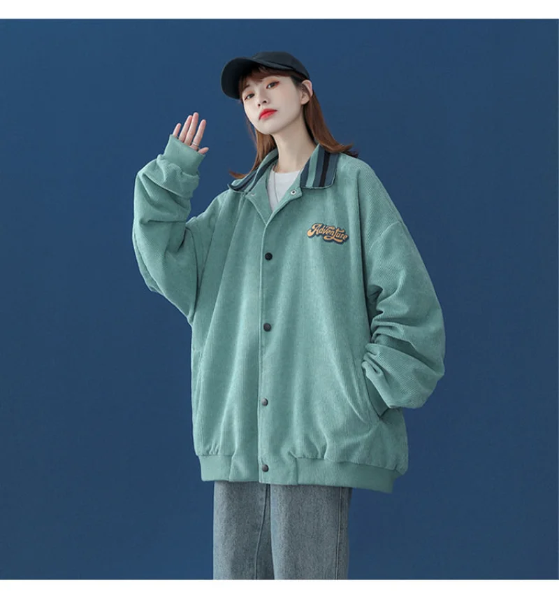 

2022 Spring Autumn Jackets for Women New Fashion Kpop Loose Jacket Baseball Uniform Coat Clothes