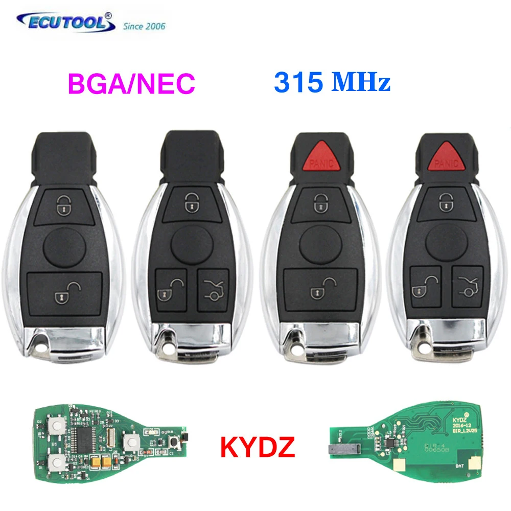 

ECUTOOL 2/3/4 Buttons Smart Remote Key 315MHz for Mercedes-Benz W169 W164 W204 W210 W211 W212 W639 W202 Support BGA/NEC KYDZ