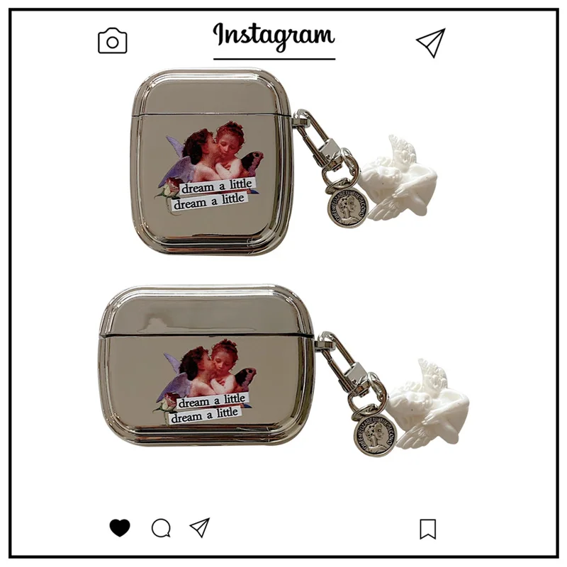 

Creative Angel Pendant AirPods 3 Case Apple AirPods 2 Case Cover AirPods Pro Case IPhone Earphone Accessories Air Pod Case