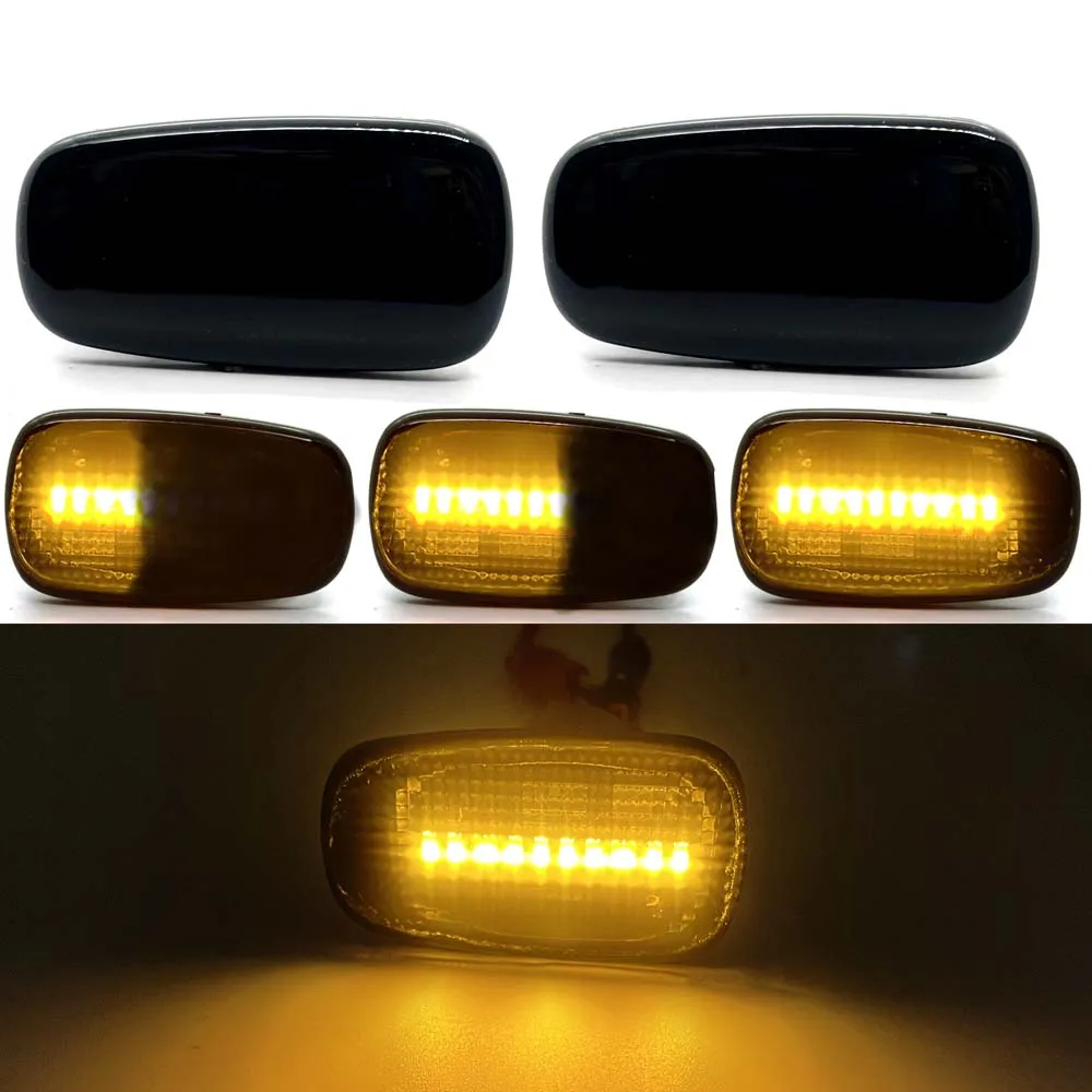 

2Pc Dynamic Amber LED Side Marker Light Turn Signal Lamp For Toyota Prius Kluger Wish RAV4 Altezza Crown Land Cruiser Isis Lexus