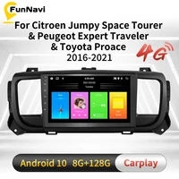 car multimedia player for citroen jumpy spacetourer for peugeot expert traveler for toyota proace 2016 2021 radio 2 din android