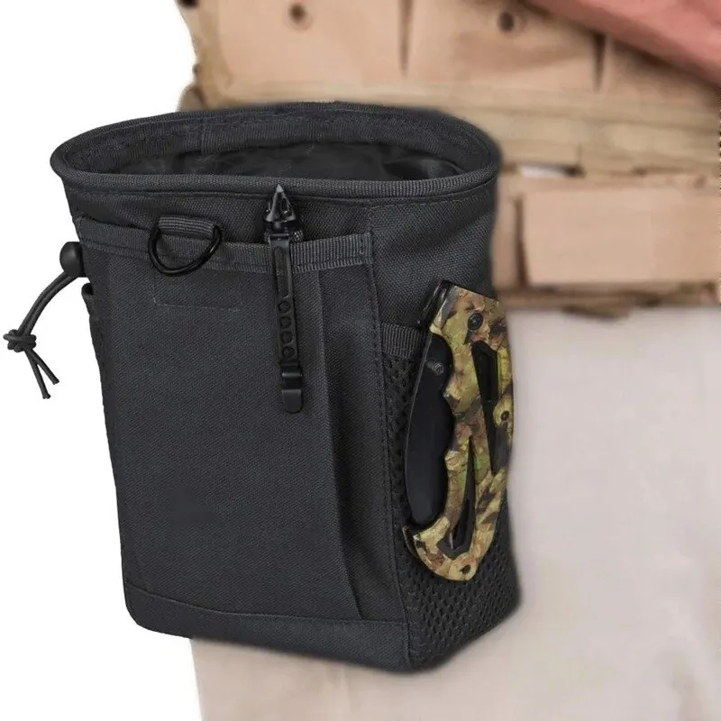 

Tactical Molle Drawstring Magazine Dump Pouch Adjustable Military Utility Belt Fanny Hip Holster Bag Outdoor Ammo Pouch