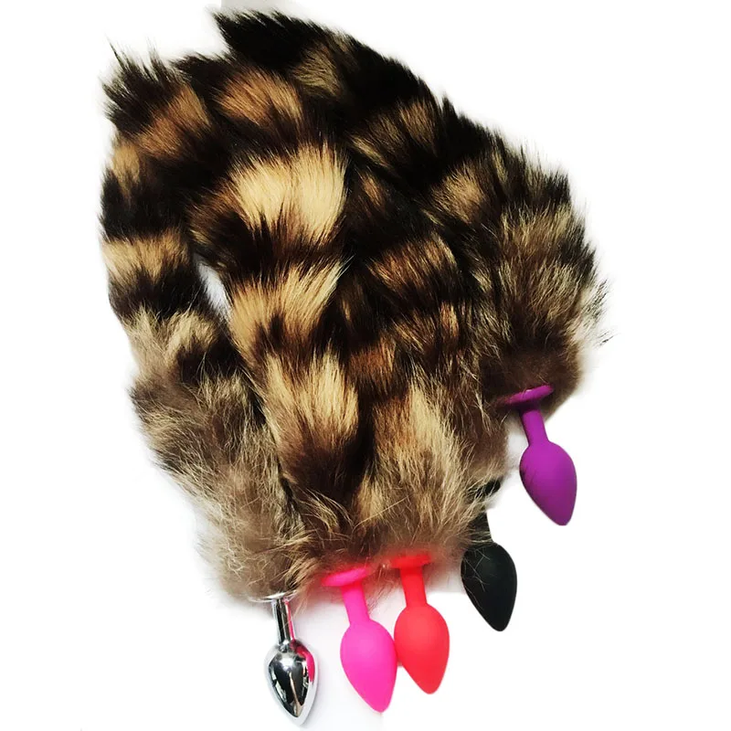Анальная пробка дикий хвост лисы сексуальная игрушка для женщин мягкие