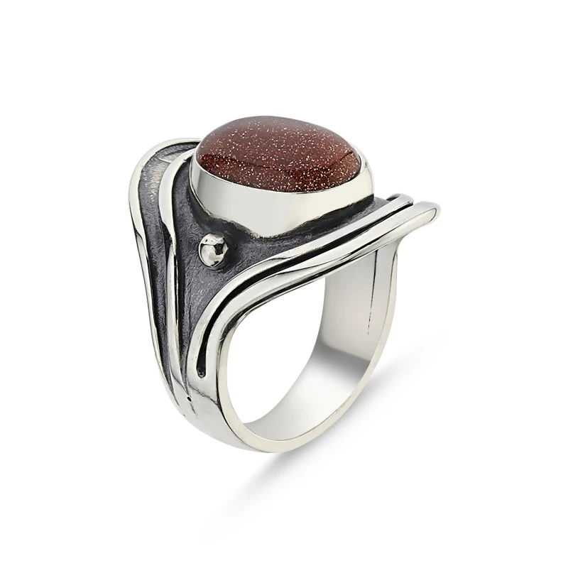 

Silver 925 Sterling Star Stone Handwork Ring
