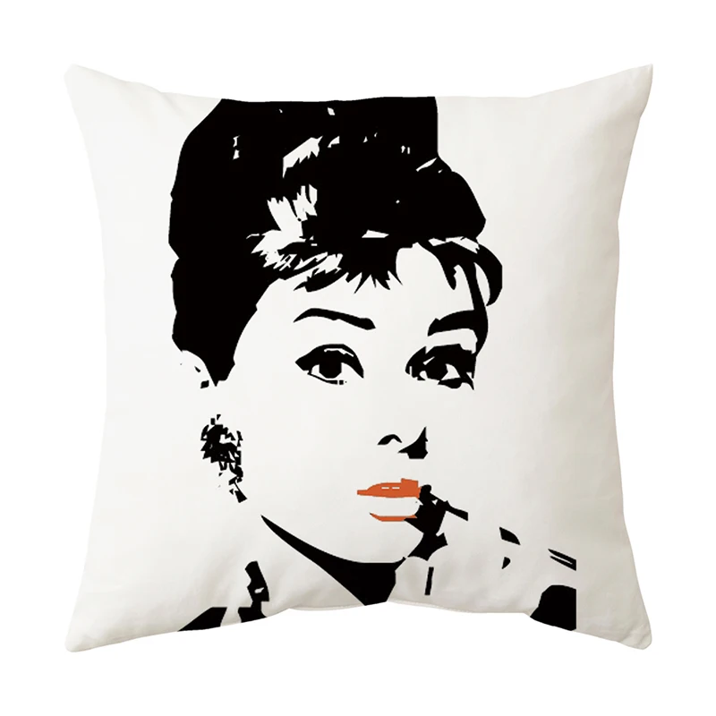 Винтажная наволочка Мэрилин Монро Одри Хепберн из фильма Звезда